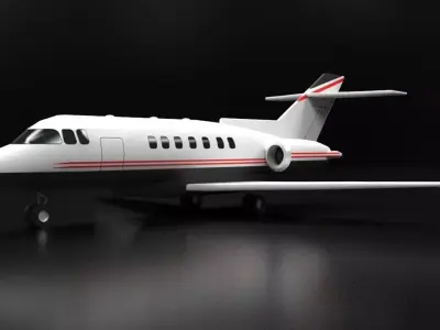 Hawker-1000 Low Low-poly 3D model