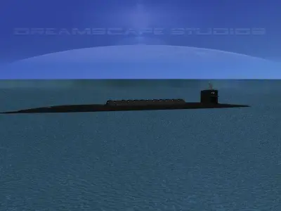 Ohio Class USS Maryland SSBN-738 3D model
