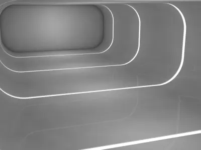 Sci Fi Corridor Low-poly 3D model 26
