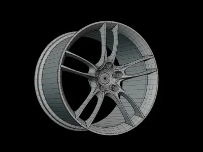 Ford GT 2016 Rim Low-poly 3D model
