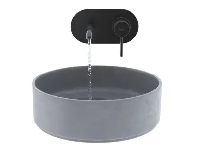 Washbasin and faucet 3D model