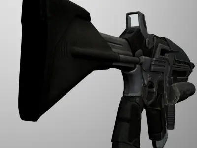 Modern Assault Rifle Accesories Low-poly 3D model