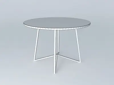 Table Round Basic Free 3D model