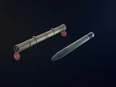 Missile system Low-poly 3D model