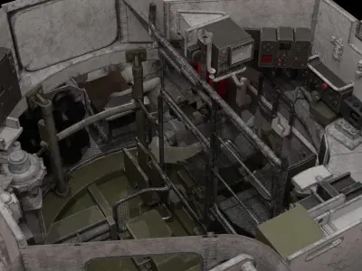 Tank Leopard 2a6 With Interior 3D model 3D model