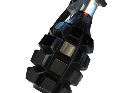 Grenade Mk 2 Fuse with Keyboard Buttons Low-poly 3D model