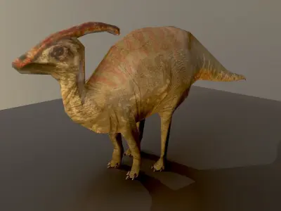 Raptor dinosaur   Low-poly 3D model