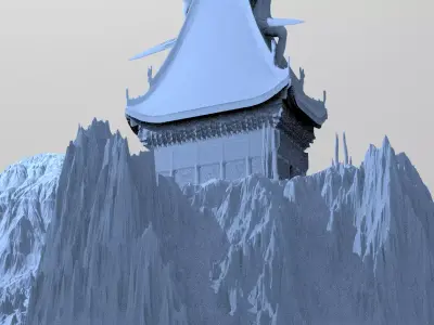 Temple on Great Mountain Top 2 3D model
