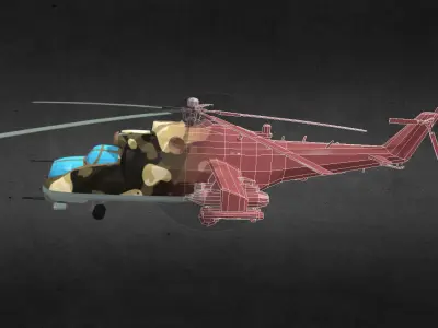 Mi24P Chernobyl Low-poly 3D model