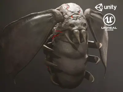 Worm Lt5 - Game Ready Low-poly 3D model Low-poly 3D model