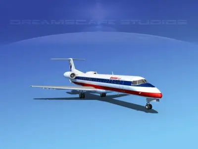 Embraer ERJ-145 American Eagle 3D model