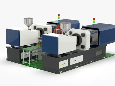 Automatic Bracket Loading Injection Machine 3D model