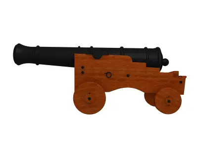 Naval Cannon 3D model
