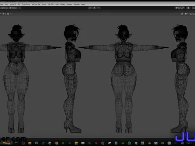 June VRChat vTuber and Unity NPC Low-poly 3D model