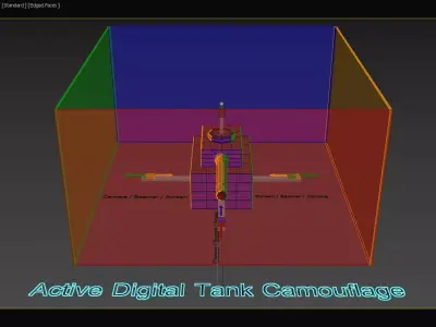 Active Adaptive Digital Tank Camouflage - Concept 3D model