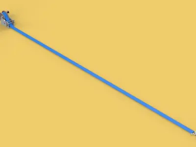 HAND LEVER CRANK WINCHES HOIST BELT WEBBING STRAP LIFT CRANE TON 3D model