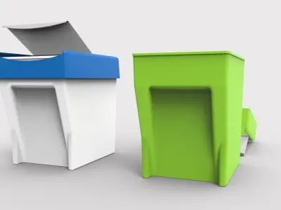 Recycle containers Free 3D model