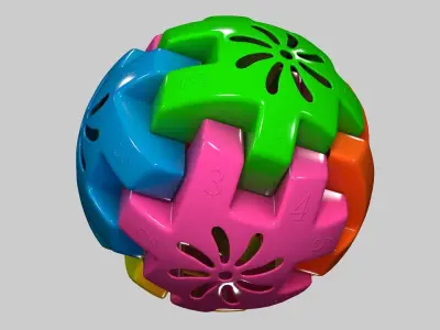 Toy 1 colorful ball 3D model