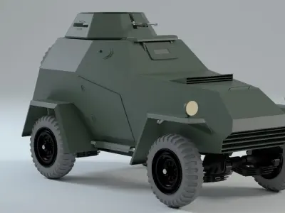 Russian BA-64 Armored vehicle 3D model