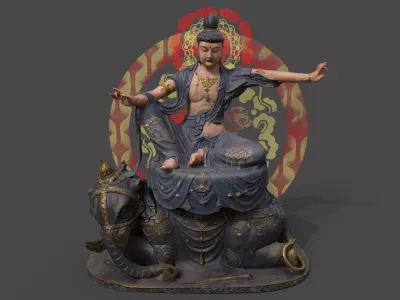Buddhist bodhisattva 3D model