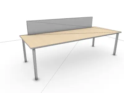 Office Desk SHC Quick Office LM Low-poly 3D model