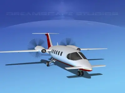 Piaggio Avanti P180 V09 3D model