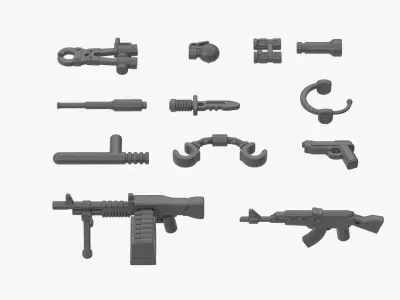 Lego Weapon Collections 3D model