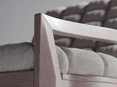 Armchair lounge chair with wooden legs Free 3D model purchase