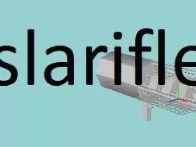 tesla rifle model X2 Free low-poly 3D model