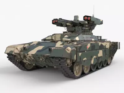 Tank Terminator BMPT 72 Camouflage 3D model