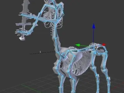 Centaur Model Part 2 Rigged and animations Free low-poly 3D model