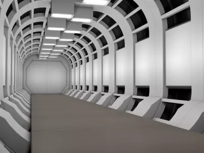 Sci Fi Corridor Tunnel 3D model purchase