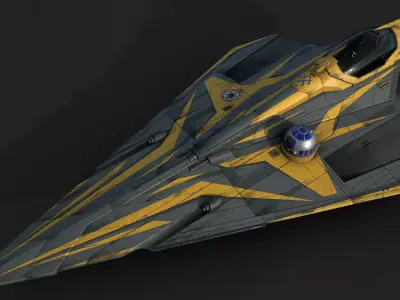 Star Wars Jedi Starfighter - Anakin Skywalker Low-poly 3D model