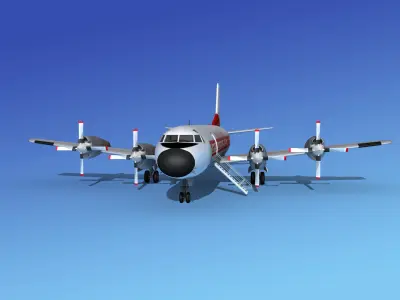 Lockheed L-188 Electra HP Western 3D model