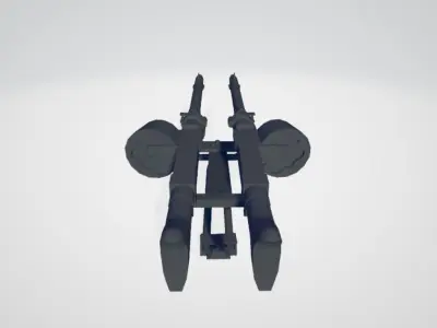 MG 34 Twin mount for tank 3D model