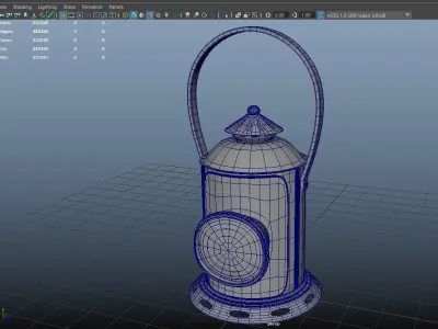 Railroad signal gas lantern Free low-poly 3D model