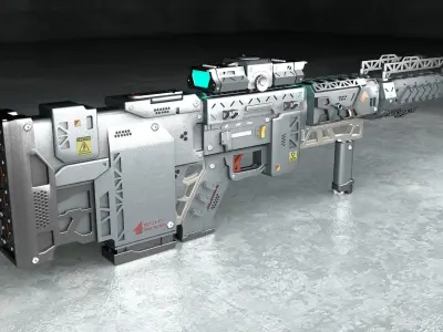 sci fi rifle 13 3D model