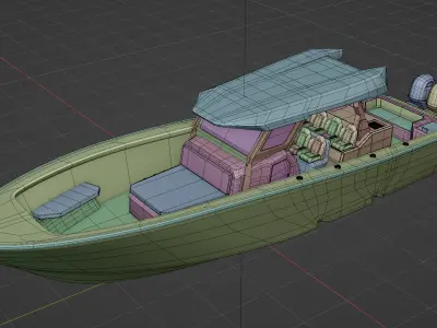 Sport Fishing Boat 3D model