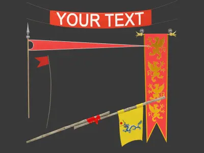 Flags Collection V1 3D model
