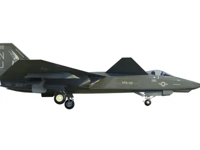 YF-23 naval NATF-23 3D model