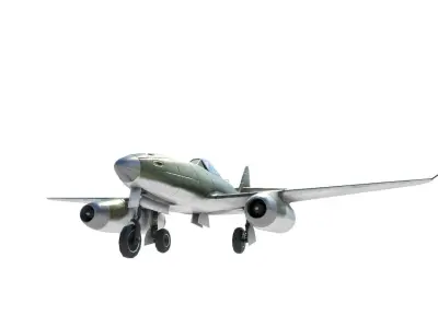Messerschmidt me262 aircraft airplane fighter Low-poly 3D model