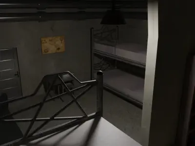 Military Bunker - Hungary Low-poly 3D model