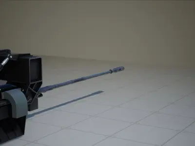 Autocannon for a Helicopter Low-poly 3D model