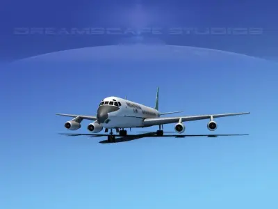 Douglas DC-8-63 Pakistan International Airlines 3D model