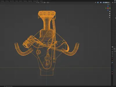 Top Fuel dragster V8 engine Low-poly 3D model