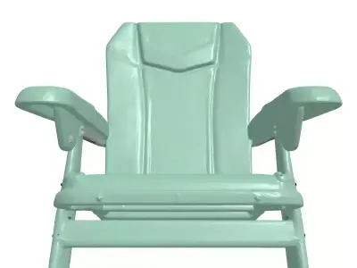 Mint Green Adirondack Outdoor Chair 3D model
