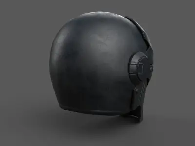 Helmet scifi military combat  Low-poly 3D model