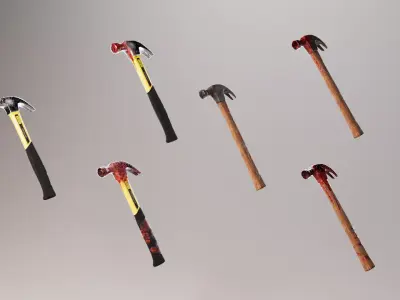 Hammer Weapon Collection Low-poly 3D model