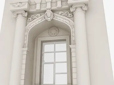 Classic Building Door System 3D model