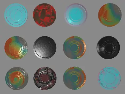 3D HUDS KITBASH cheaper version Low-poly 3D model